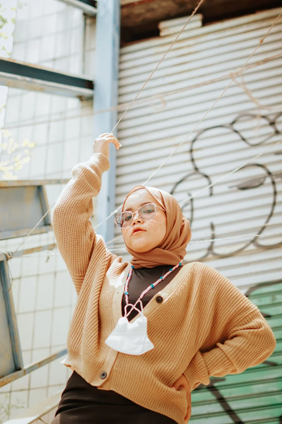 Cardigan layered over a casual outfit