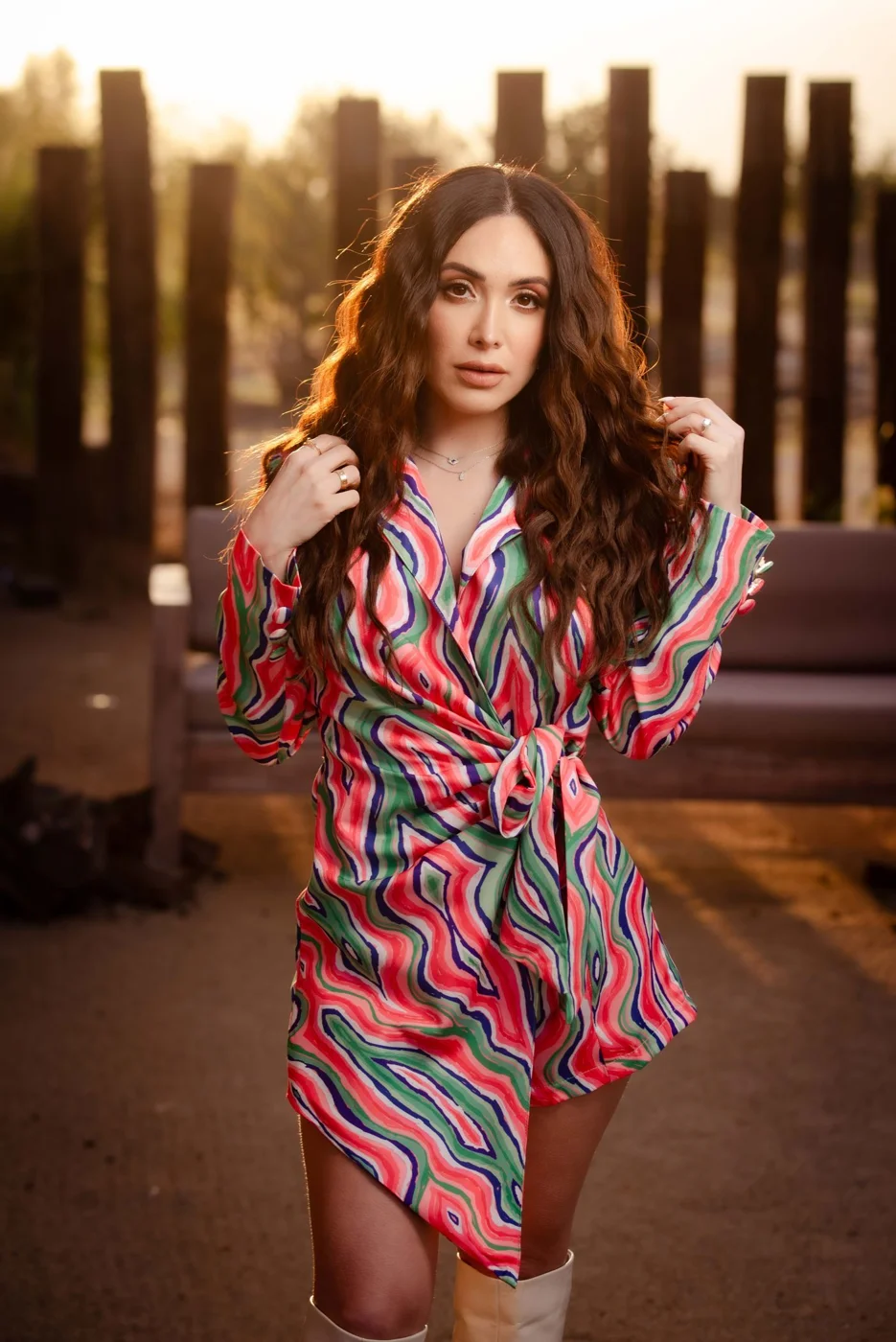 Young Woman in a Wrap Dress