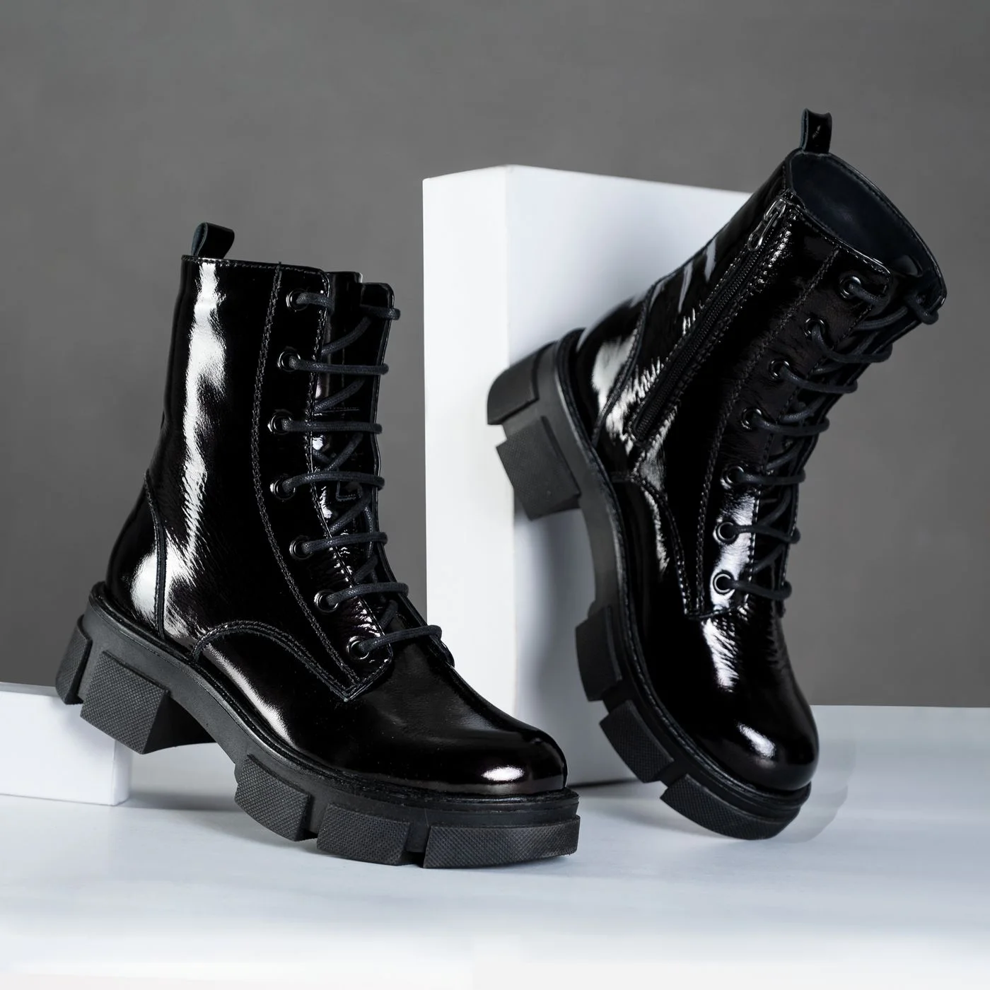 Boots in Black and White