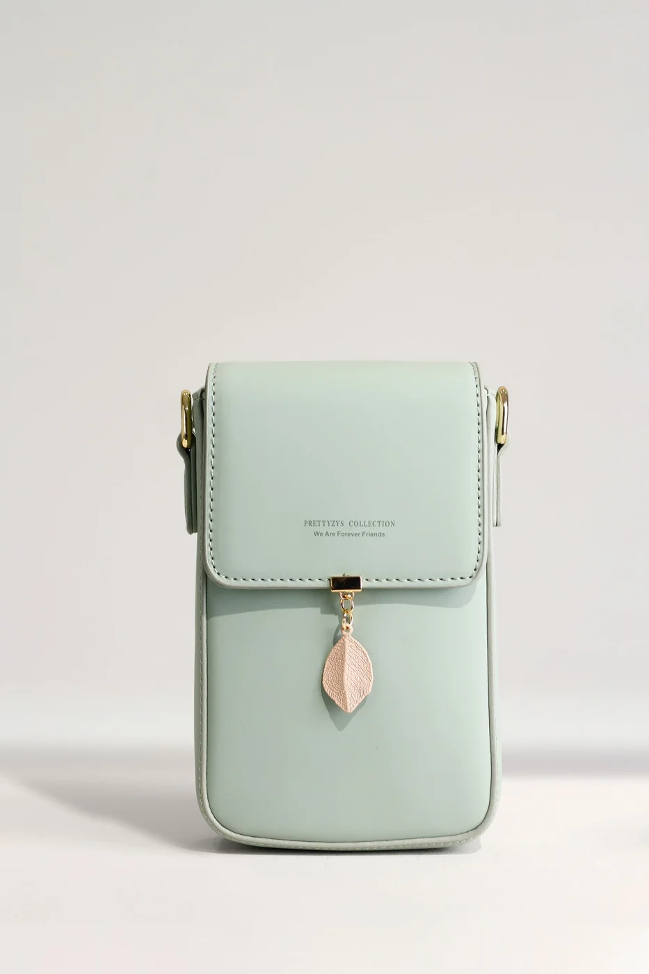 Small green bag sized for a mobile phone