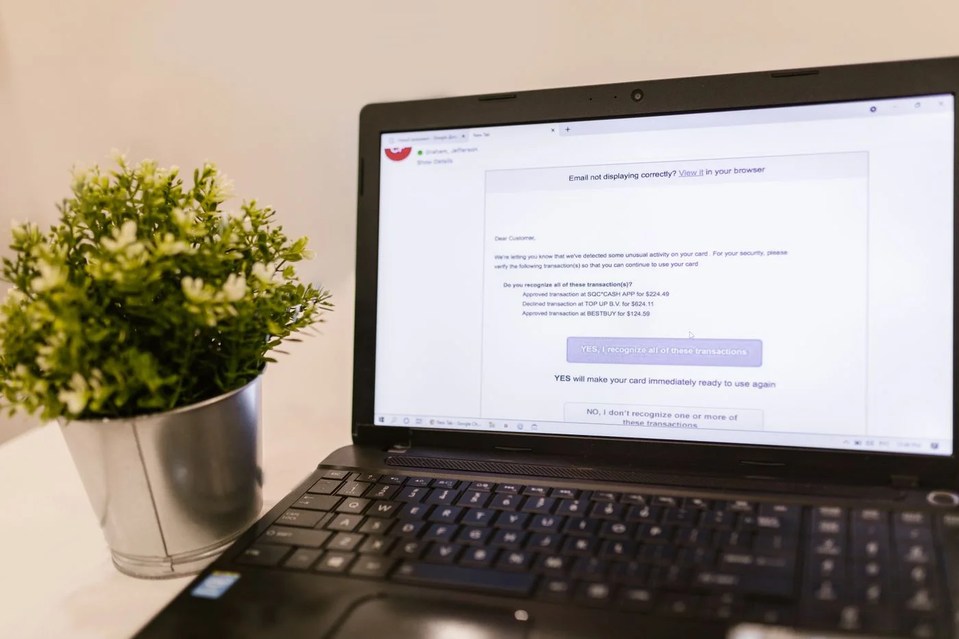 A Laptop on the Table